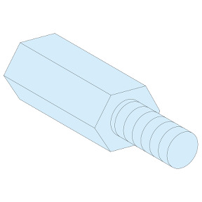 4 realces hexagonales M5, alto 23 mm ref. 3186 Schneider Electric [PLAZO 3-6 SEMANAS]