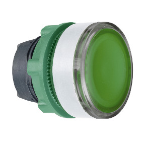 CABEZA PULS.LUM.VERDE BA 9S COL.BL. ref. ZB5AW33C1 Schneider Electric [PLAZO 3-6 SEMANAS]