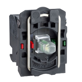 cuerpo con bloque luminoso rojo/anillo de fijación LED 1 NA + 1 NC - 24V ref. ZB5AW0B454 Schneider Electric [PLAZO 3-6 SEMANAS]