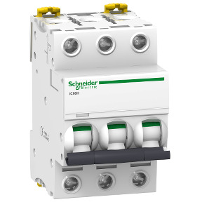 Interruptor automático magnetotérmico iC60H - 3P - 2A - curva C ref. A9F84302 Schneider Electric [PLAZO 3-6 SEMANAS]