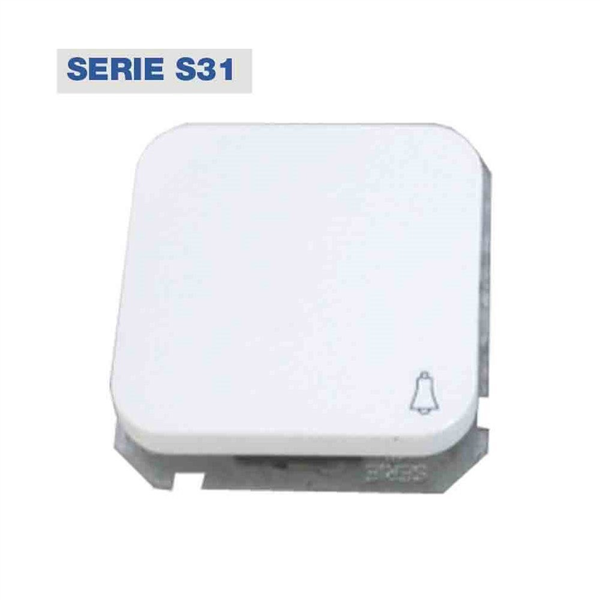 PULSADOR DE TIMBRE S-31 BLANCO NIEVE ENVASADO